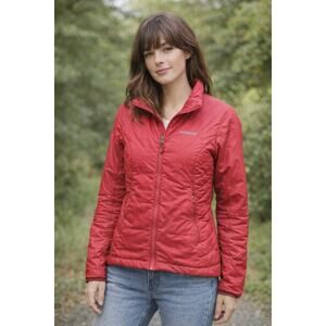 Patagonia Womens Quilted Collar Red Jacket Full Zip with Pockets Size XS